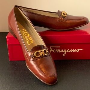 Ferragamo ladies loafers, tan 10 AA, new in the box. Elegance and comfort!!!